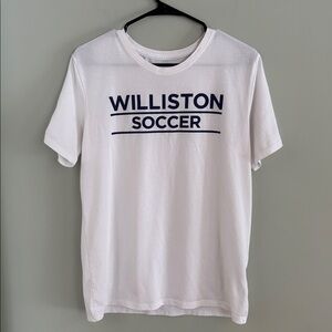 Nike White Dri-Fit Williston School Soccer Tee Men’s Size Medium M Like New